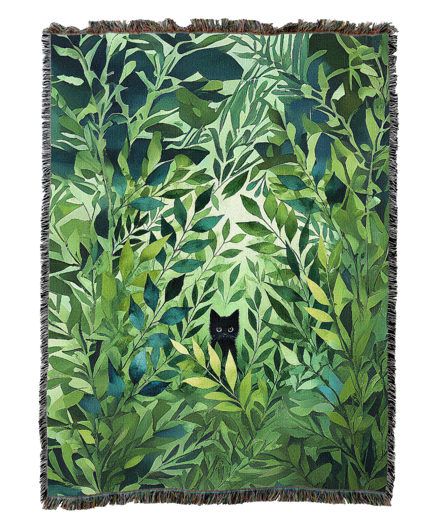 Black Cat Hiding III Blanket