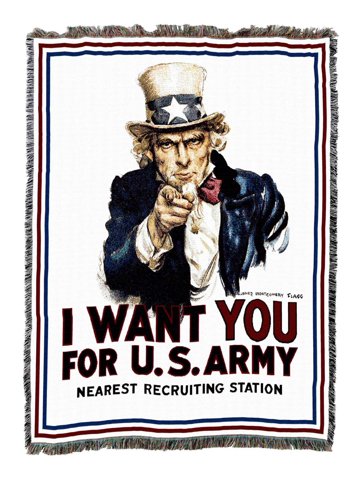 I Want You Uncle Sam World War 1 Recruiting Blanket