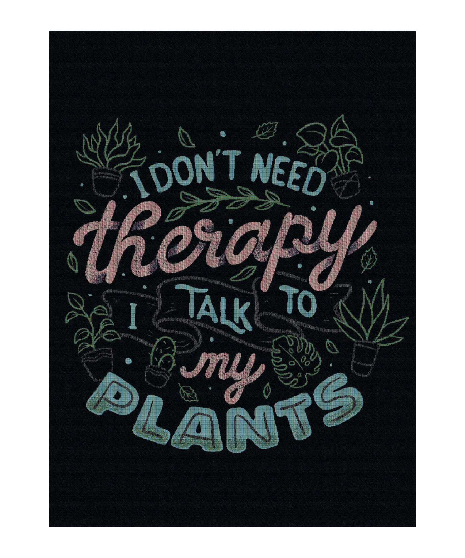 I Don't Need Therapy I Talk To My Plants Blanket