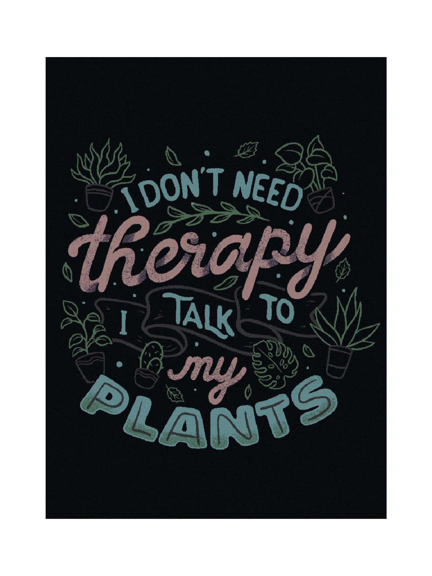 I Don't Need Therapy I Talk To My Plants Blanket