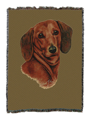 Dachshund Red Blanket