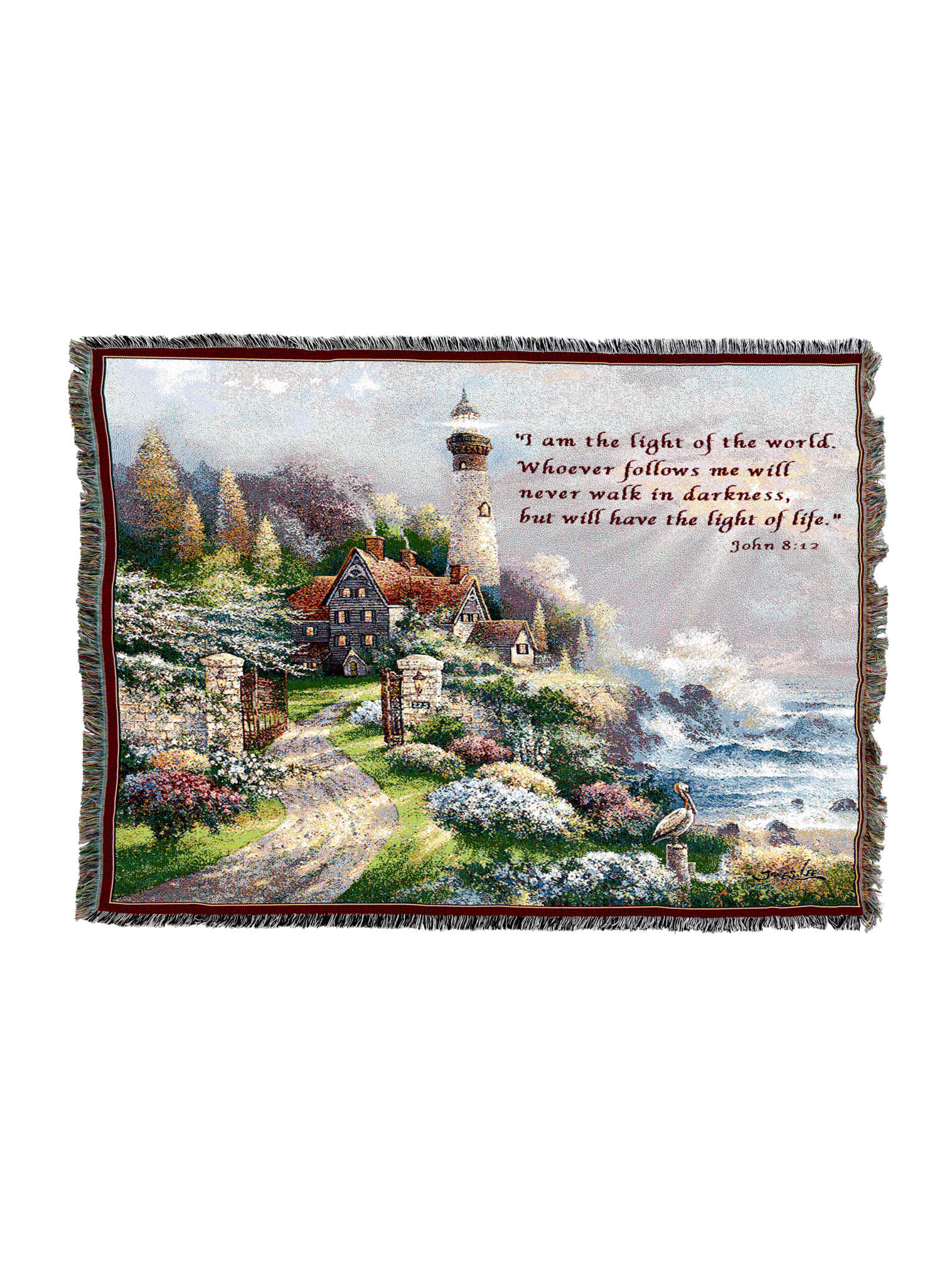Coastal Splendor With Scriptures Blanket