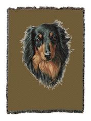 Long-Haired Dachshund Black And Tan Blanket