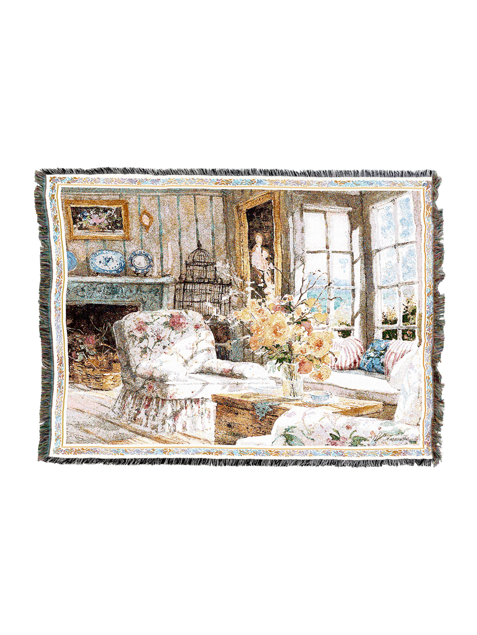 Sun Filled Chintz Tapestry Blanket