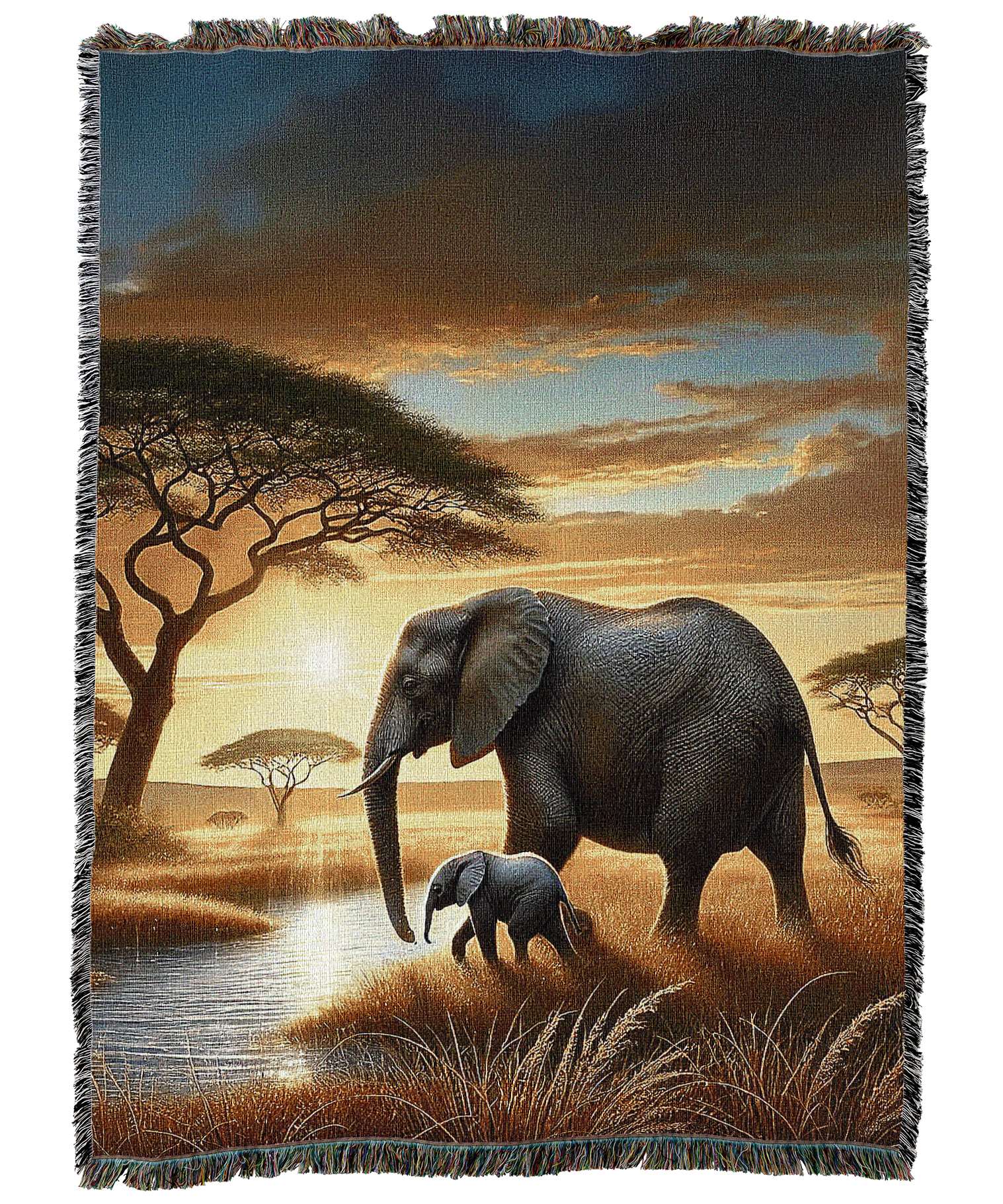 Savanna Elephants Blanket