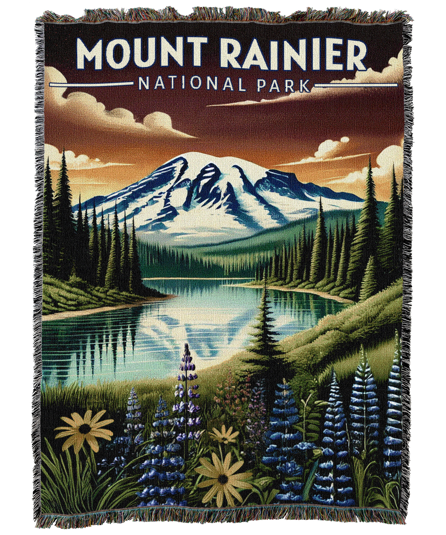 Mount Rainier National Park Blanket