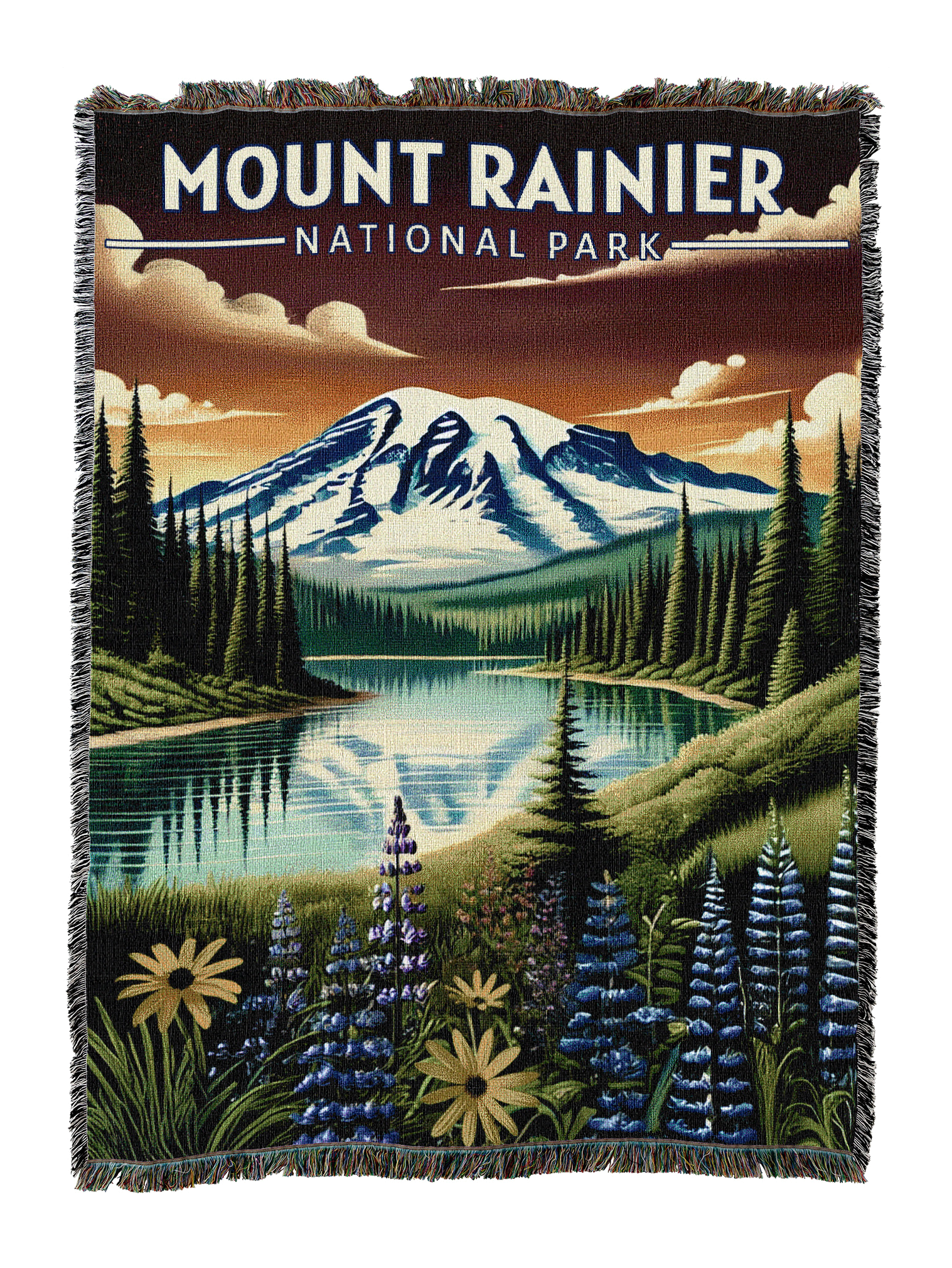 Mount Rainier National Park Blanket