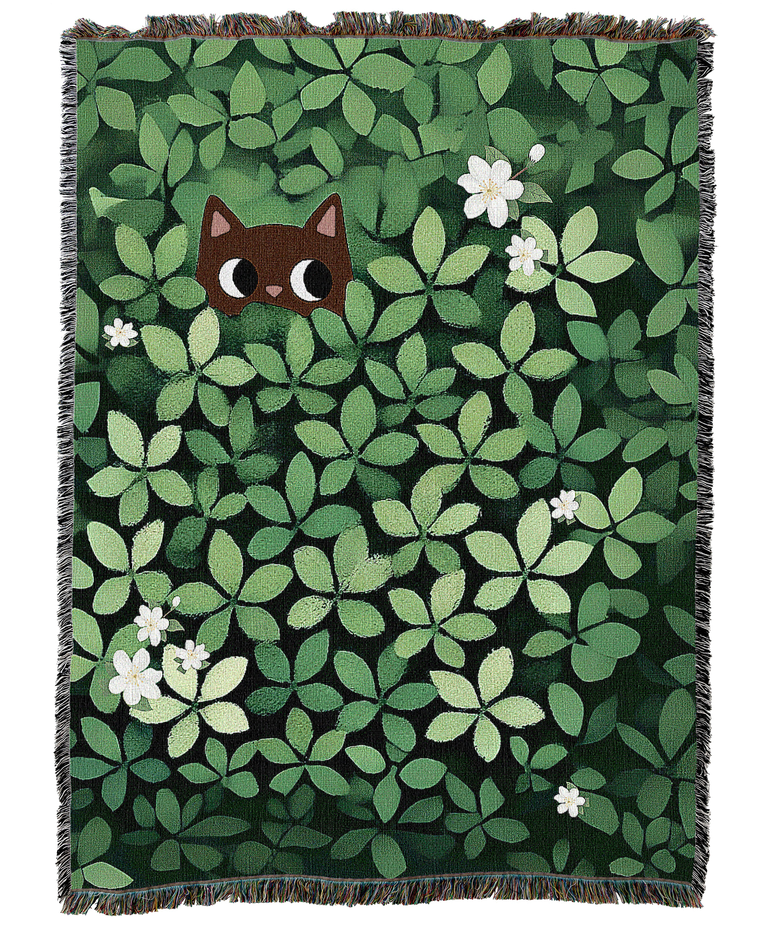 Chocolate Cat Hiding Blanket