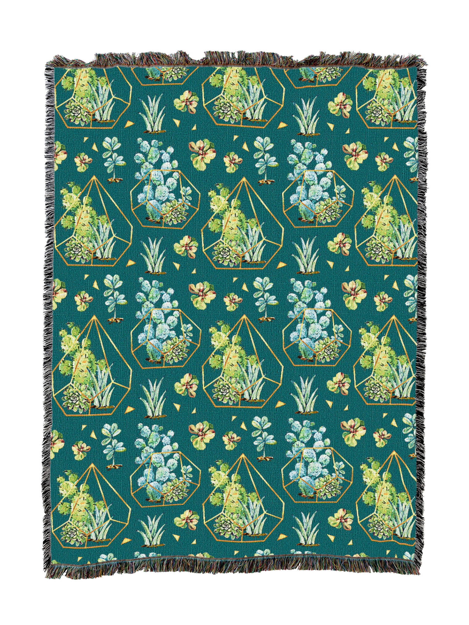 Succulent Pattern Blanket