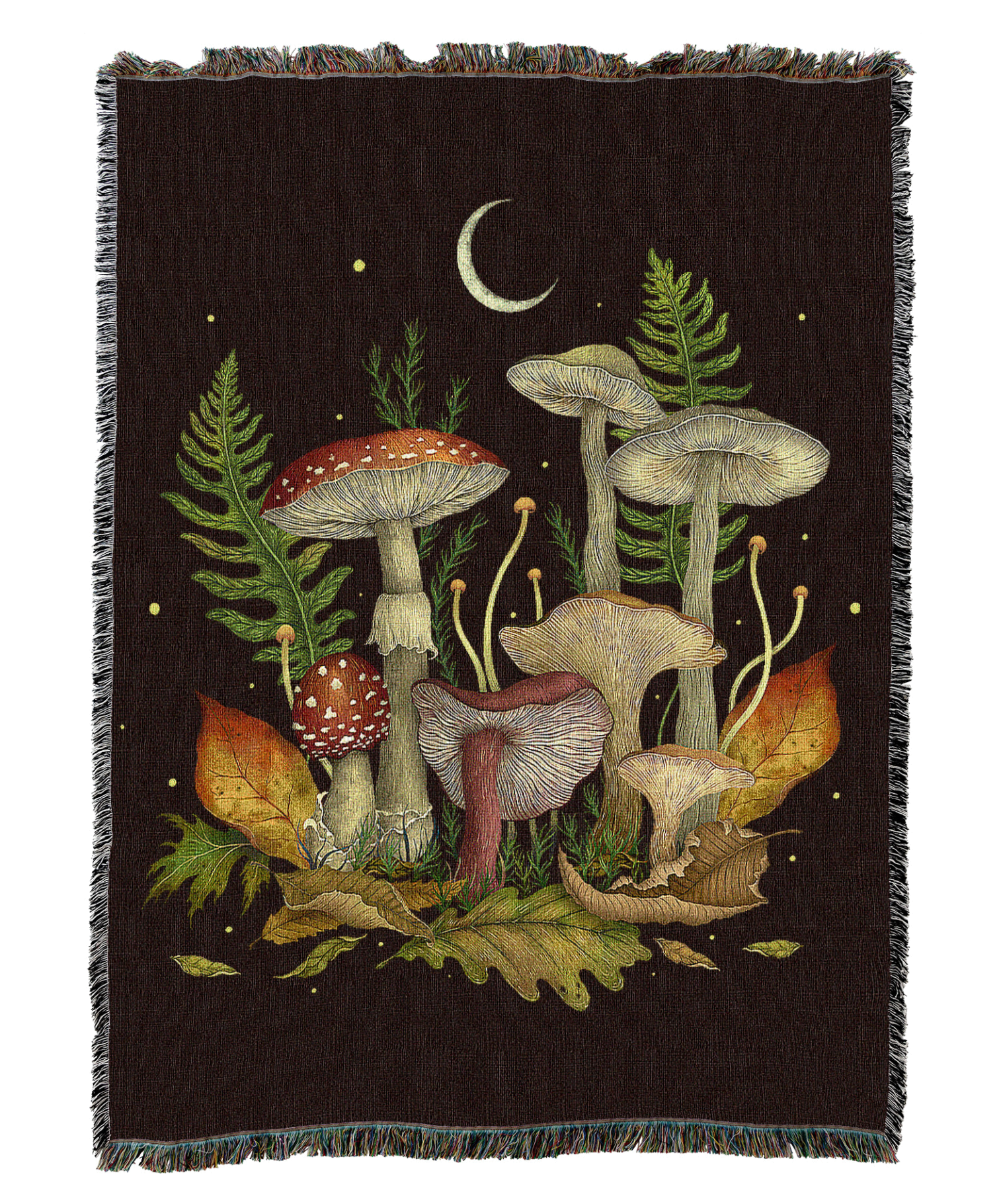 Autumn Mushrooms Blanket