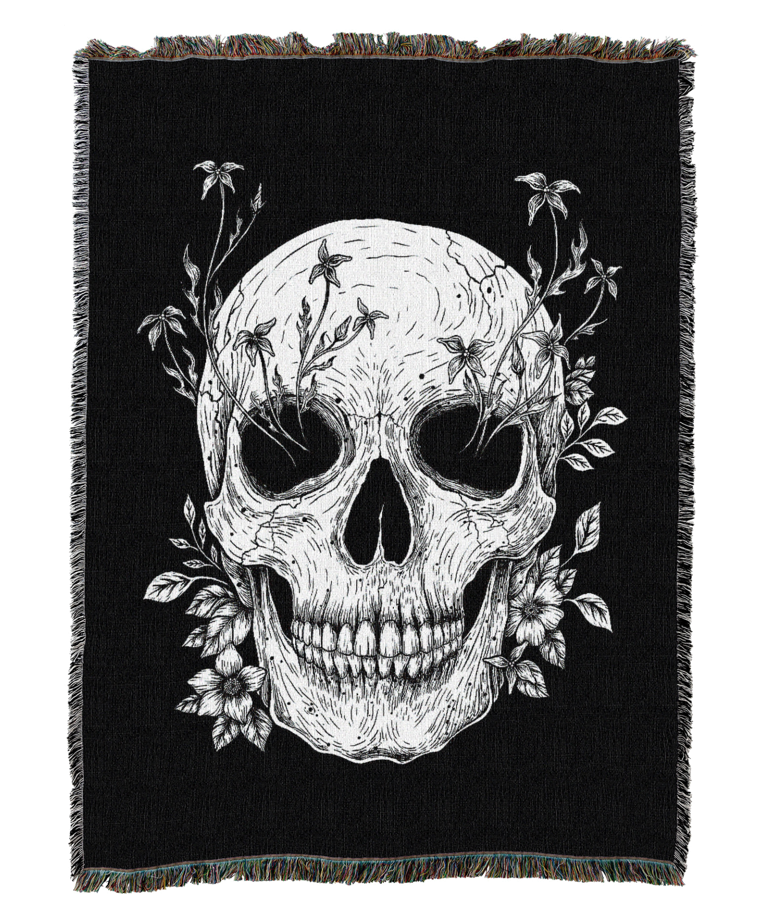 Floral Skull Blanket
