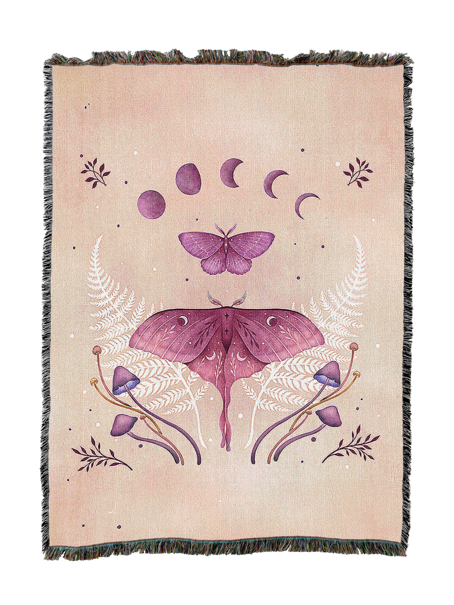 Luna And Emerald Vintage Pink Blanket