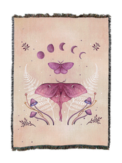 Luna And Emerald Vintage Pink Blanket
