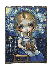 Alice In A Van Gogh Nocturne Blanket