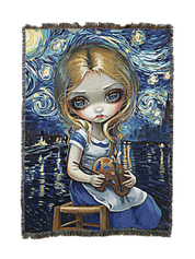 Alice In A Van Gogh Nocturne Blanket