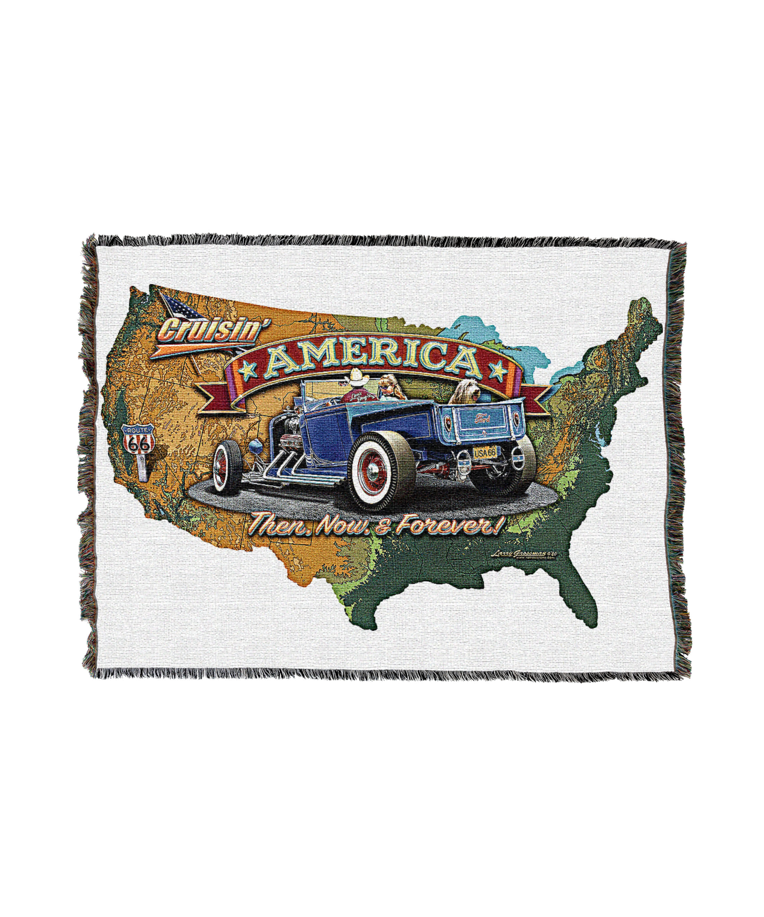 Cruisin America Map Blanket