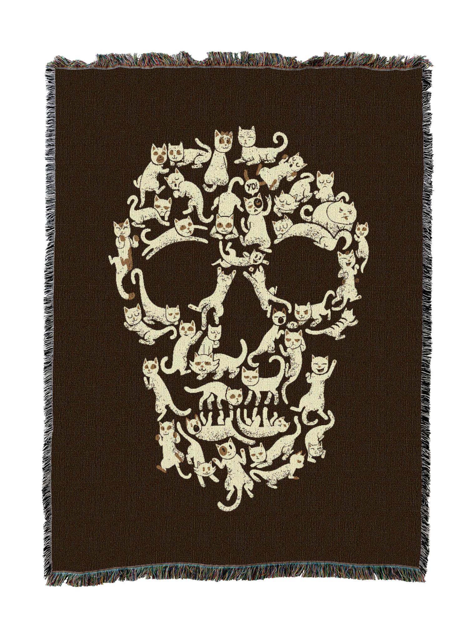 Catskull Brown Blanket