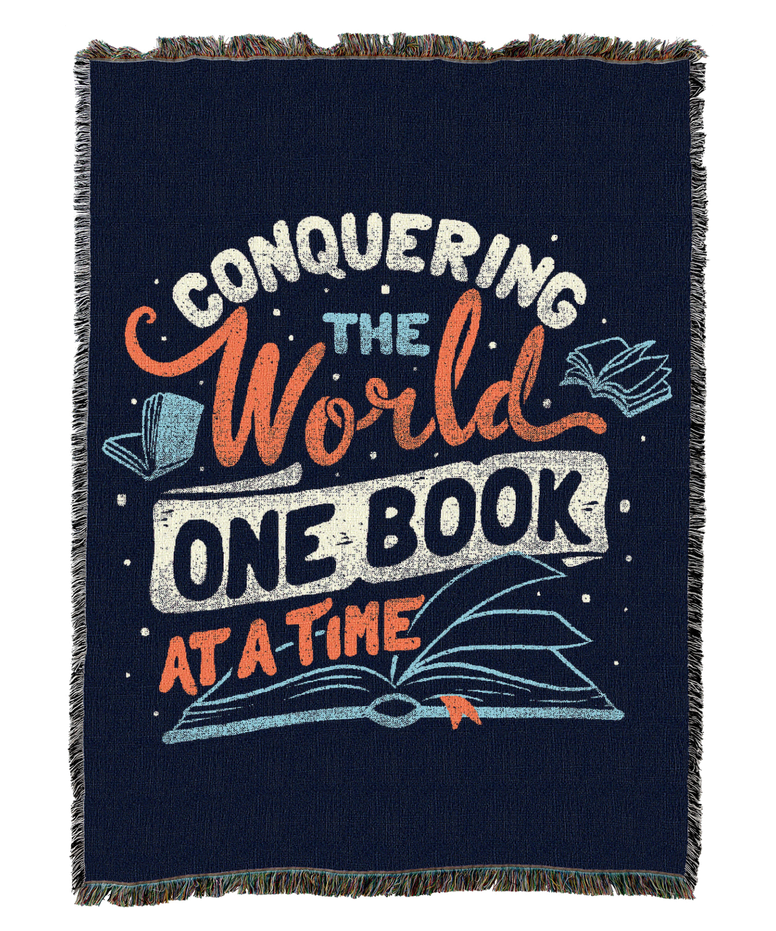 Conquering The World One Book At A Time Blanket