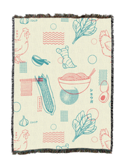 Ramen Recipe Pattern Blanket