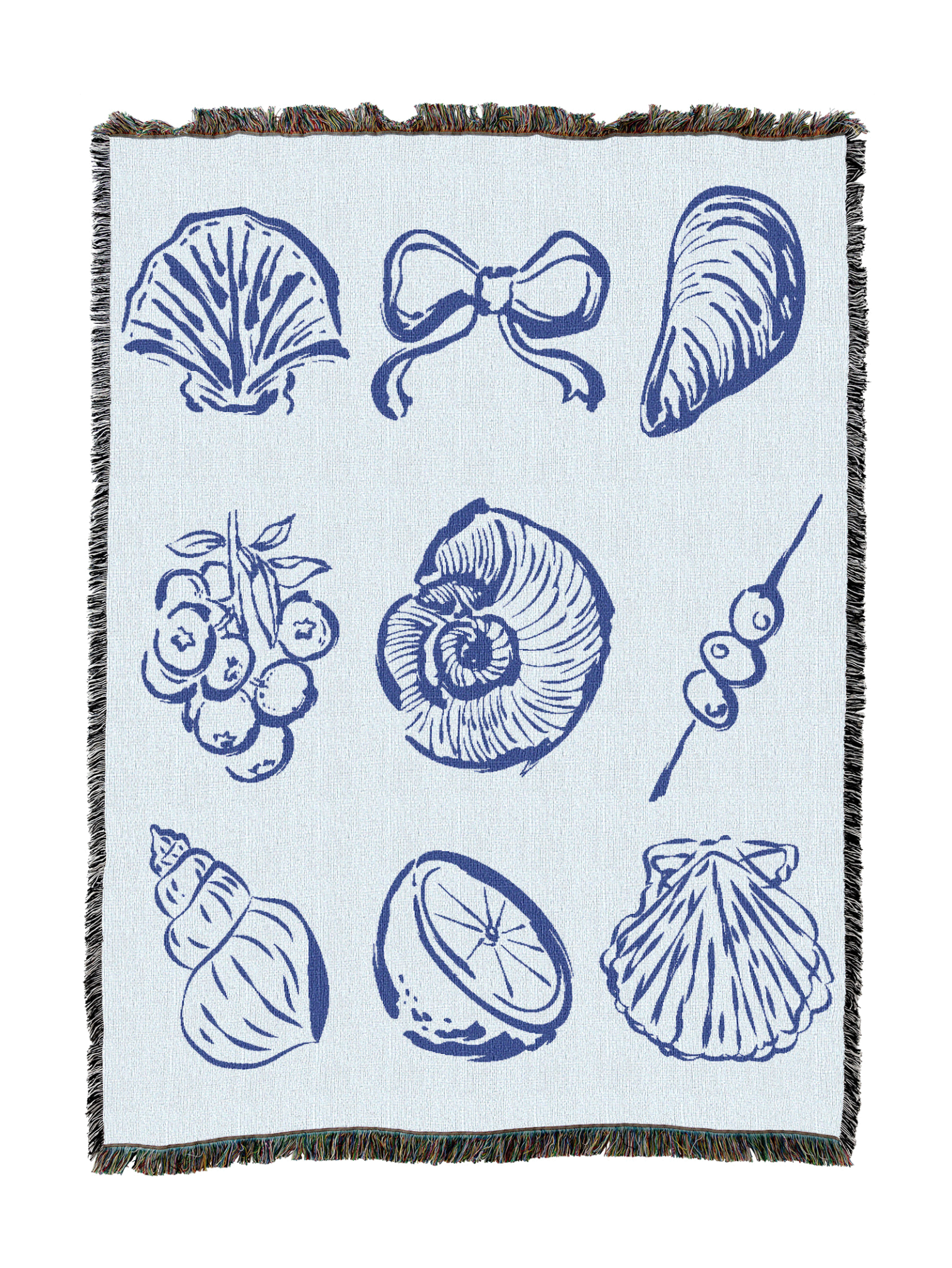Slice Of Sea Life In Blue Blanket