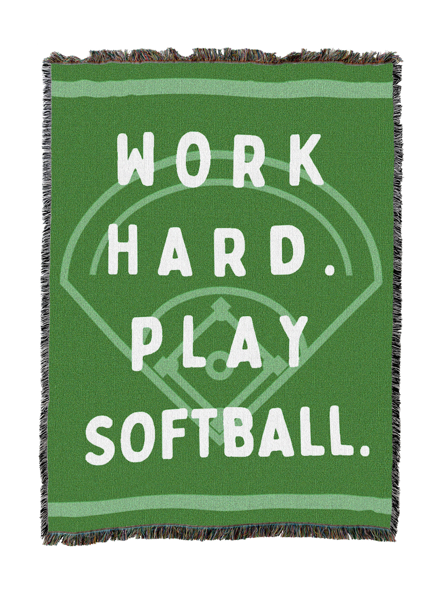 Work Hard Play Softball Blanket