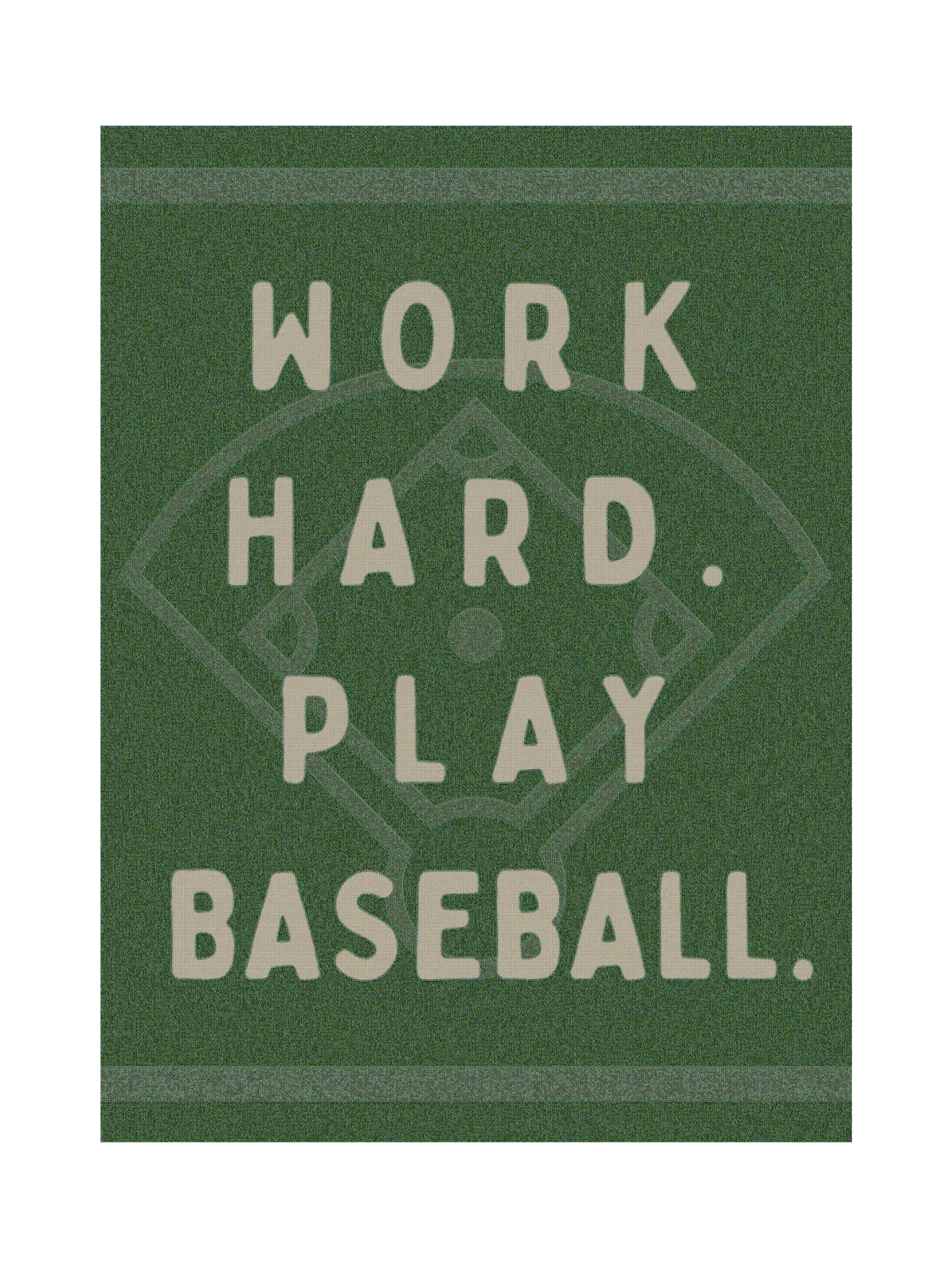 Work Hard Play Baseball Blanket