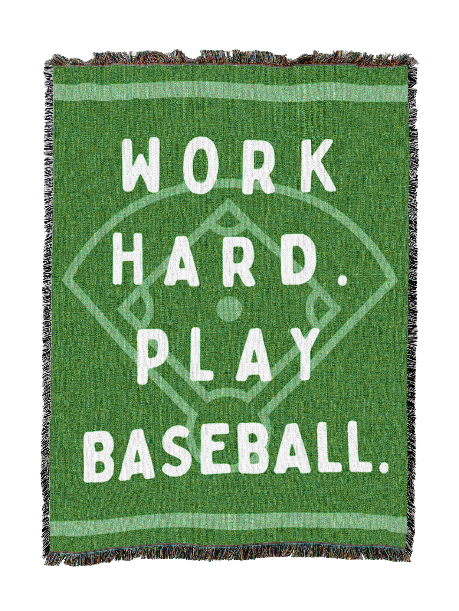 Work Hard Play Baseball Blanket