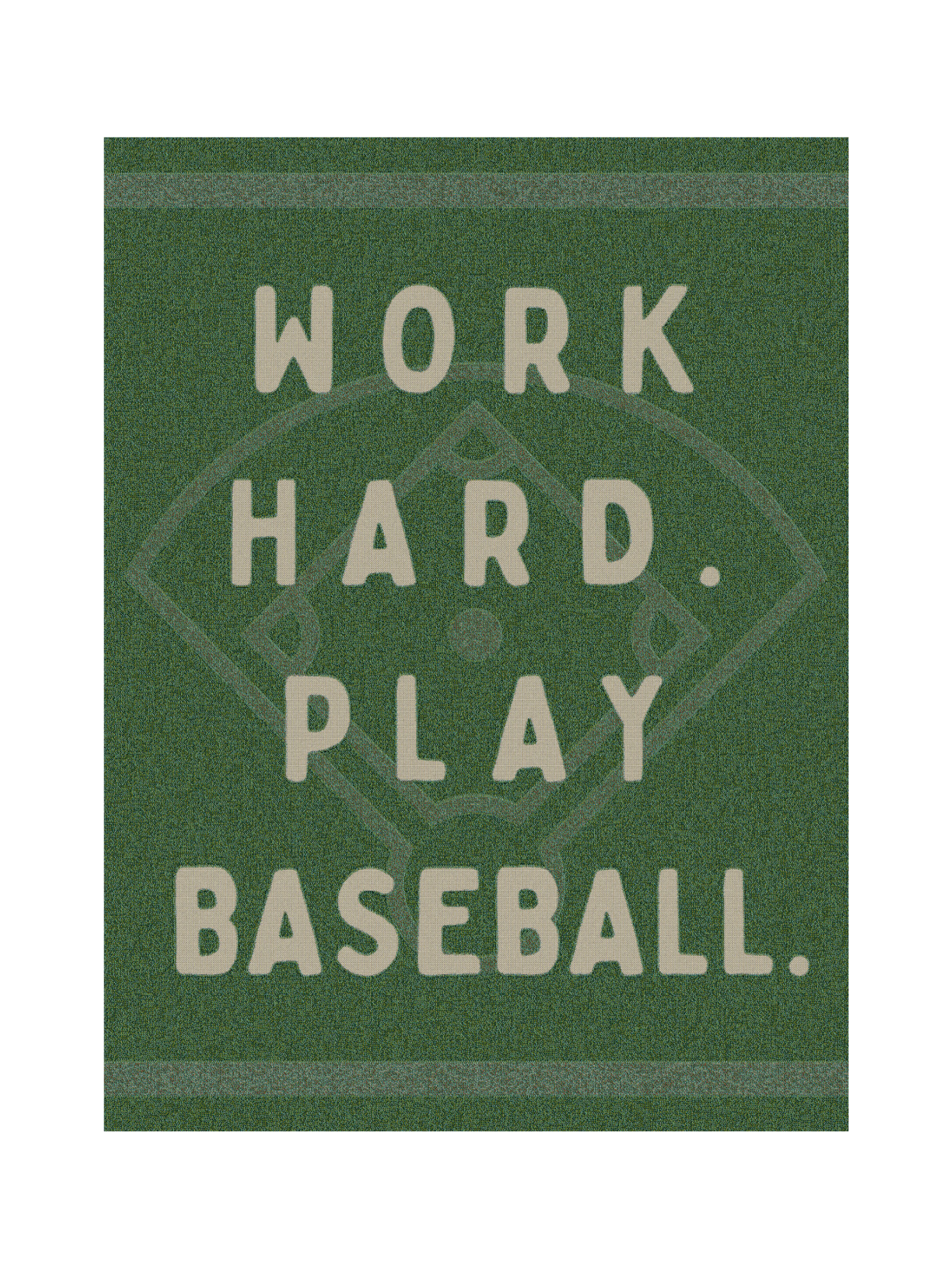 Work Hard Play Baseball Blanket