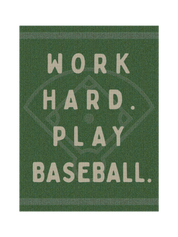 Work Hard Play Baseball Blanket
