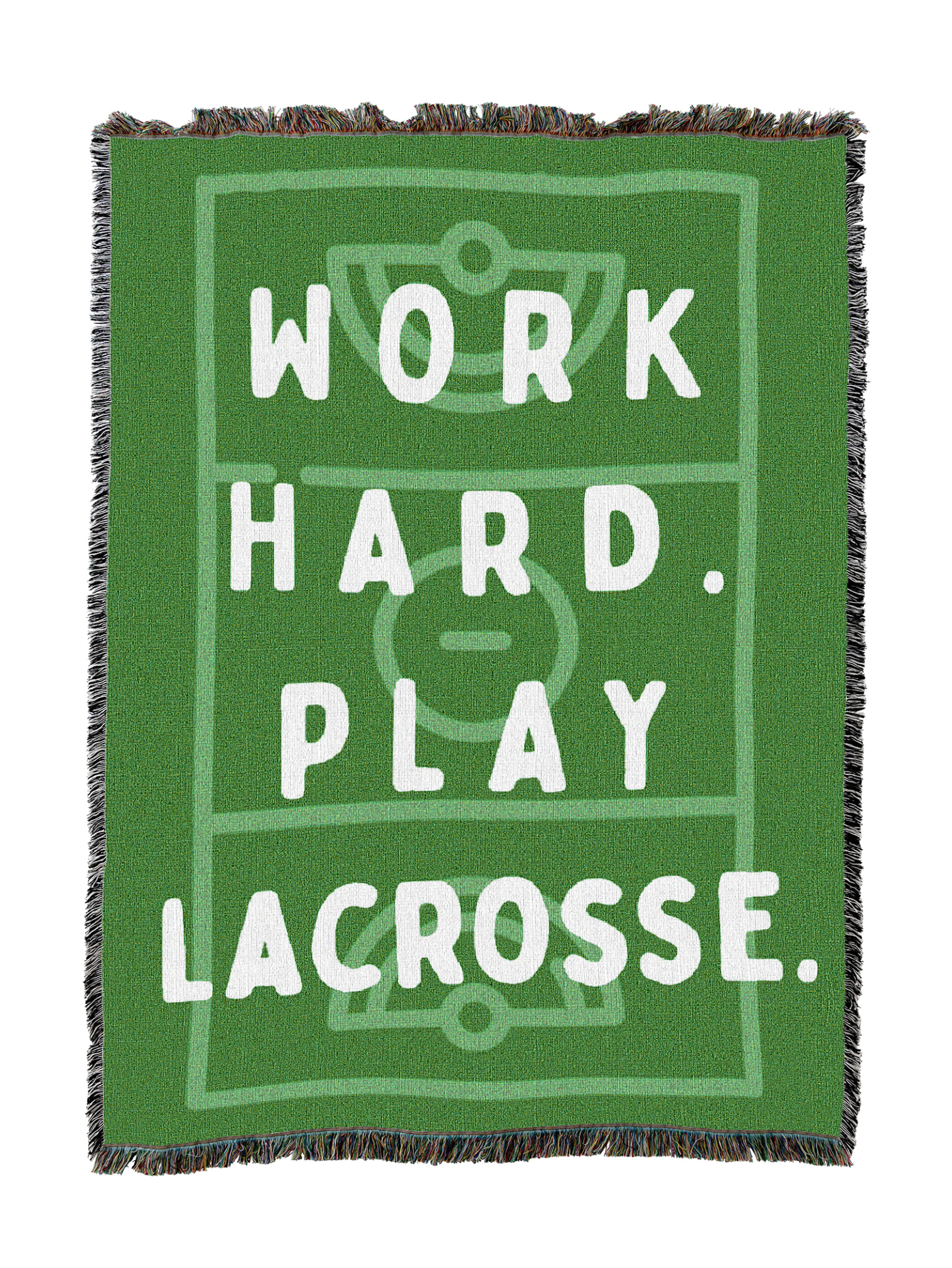 Work Hard Play Lacross Blanket