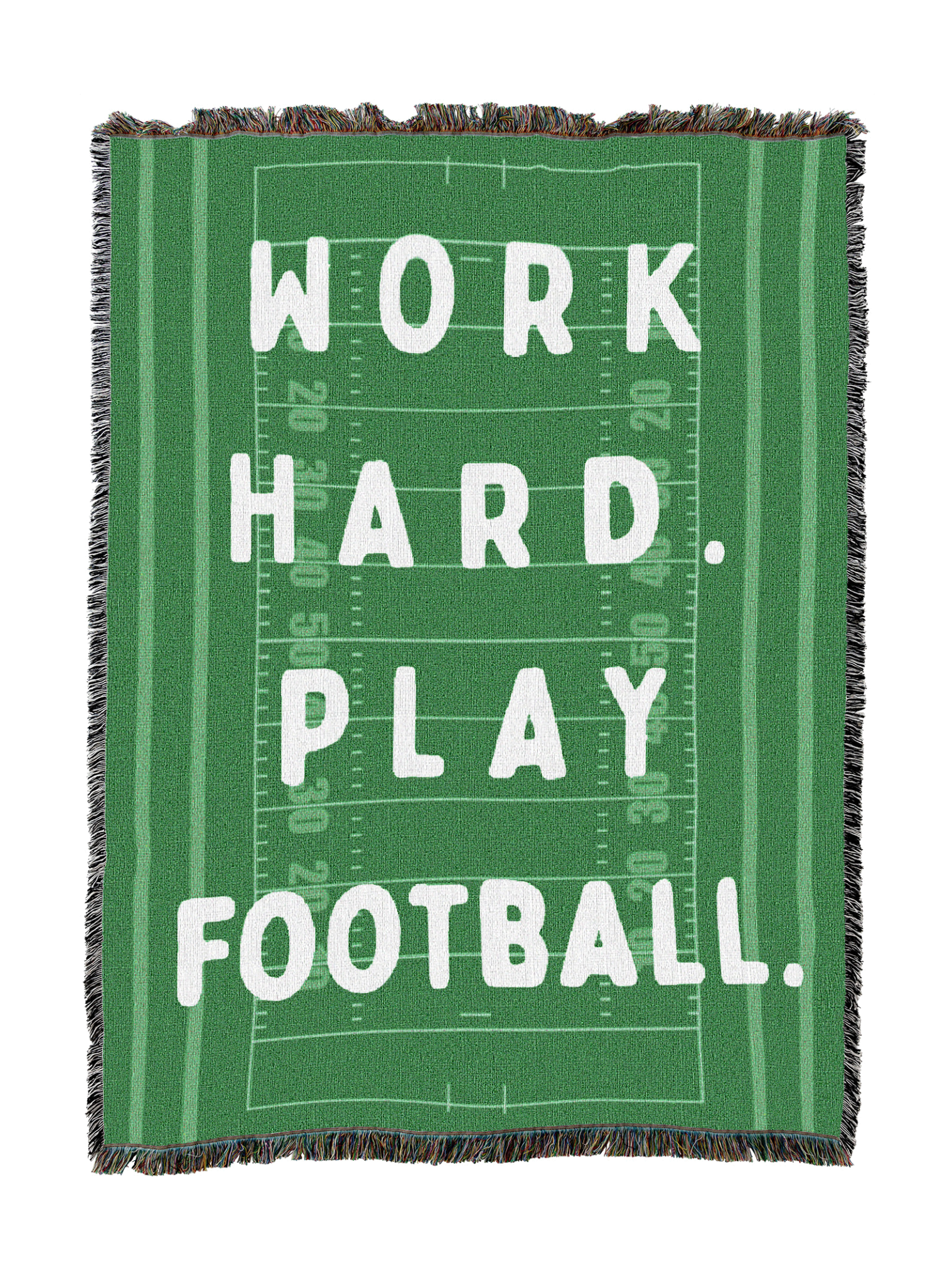 Work Hard Play Football Blanket