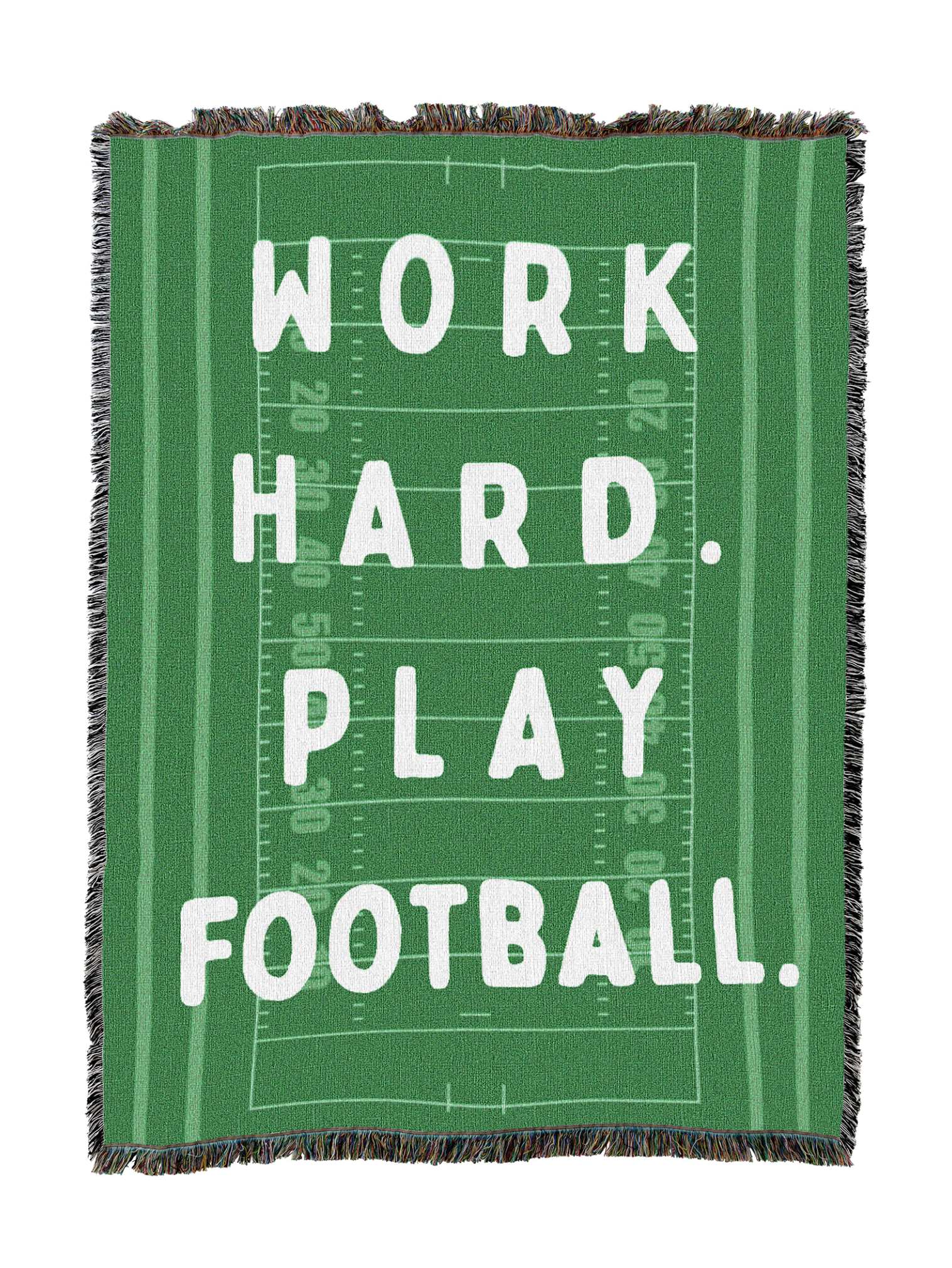 Work Hard Play Football Blanket