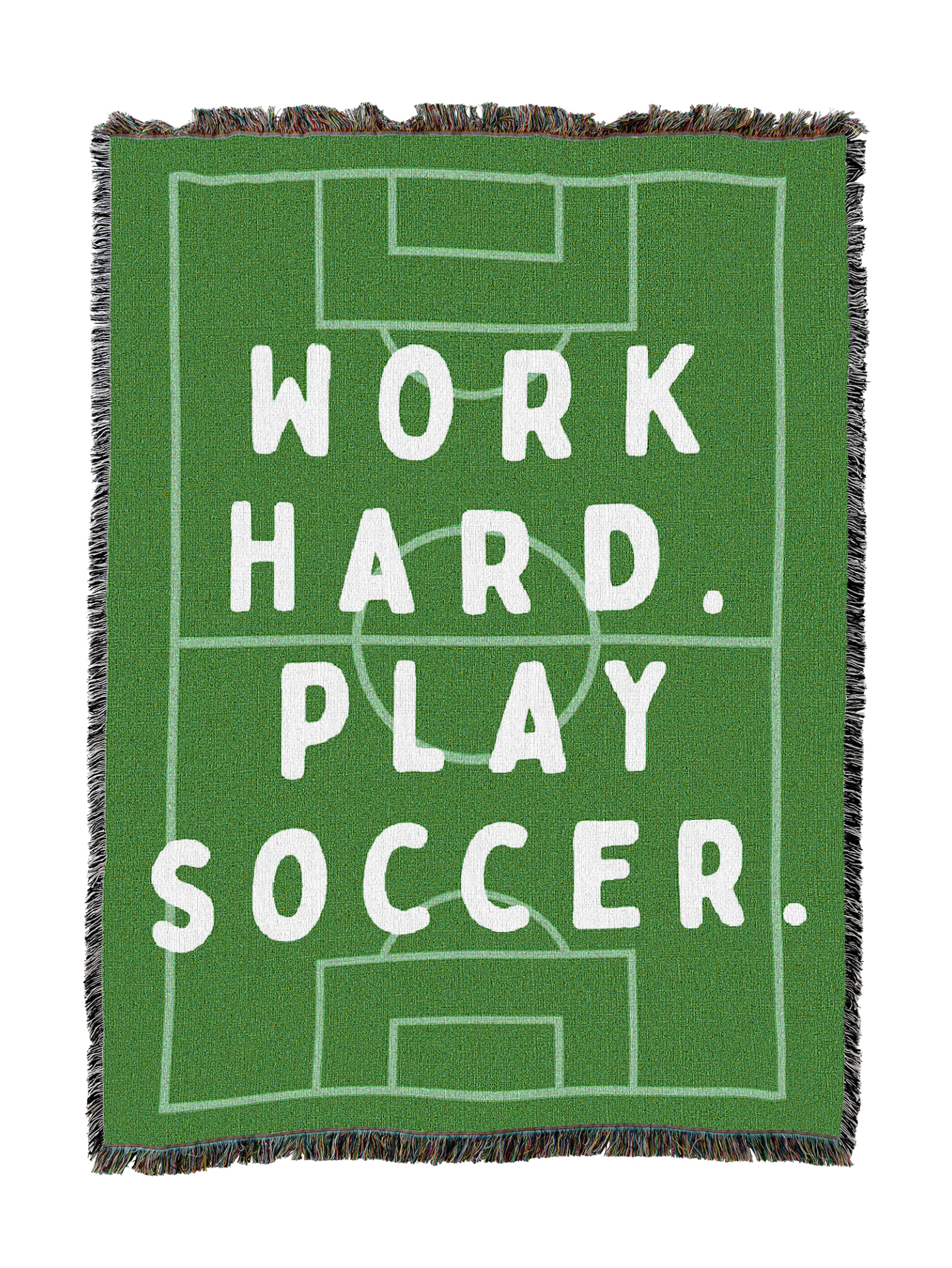 Work Hard Play Soccer Blanket
