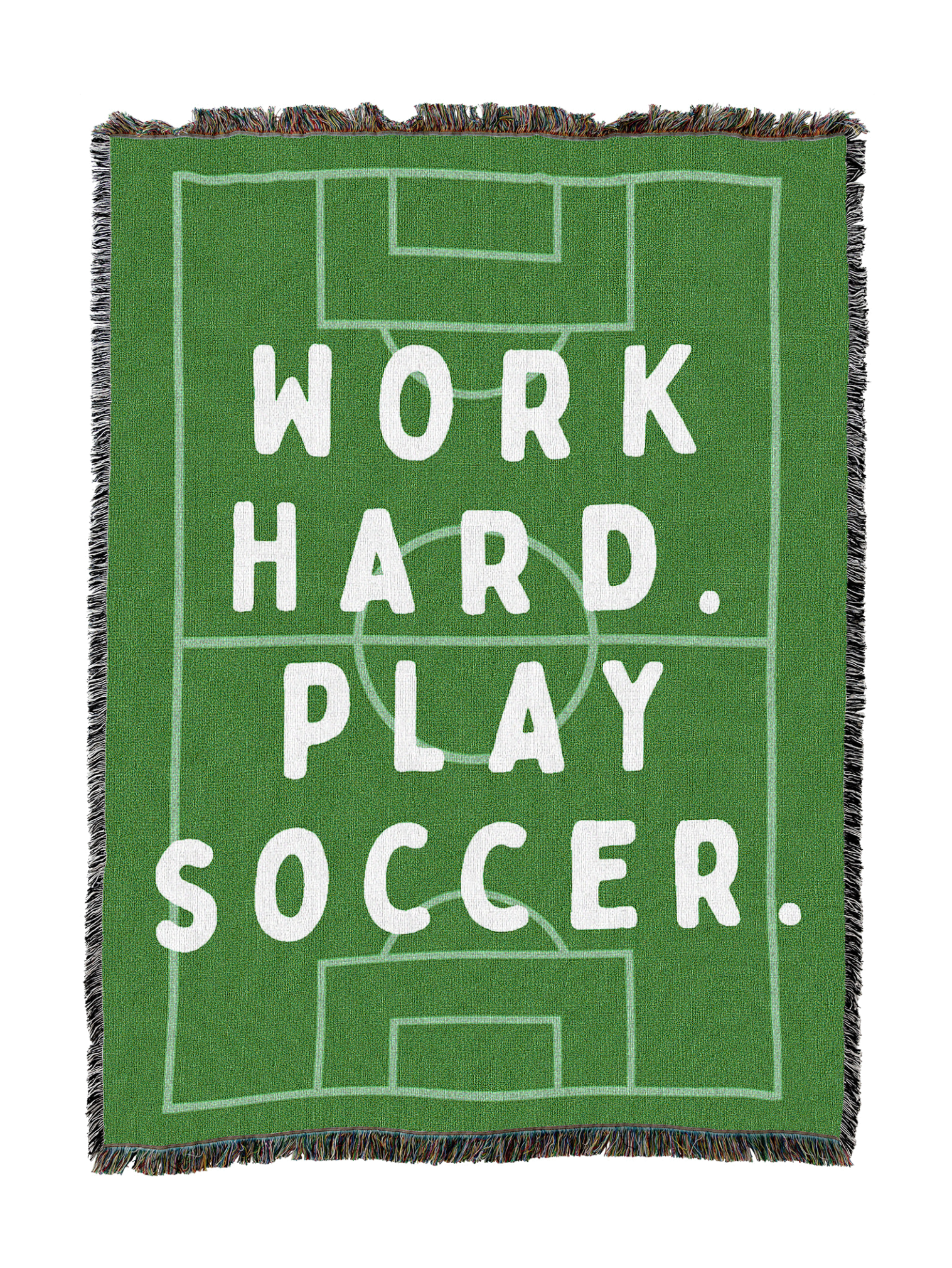 Work Hard Play Soccer Blanket