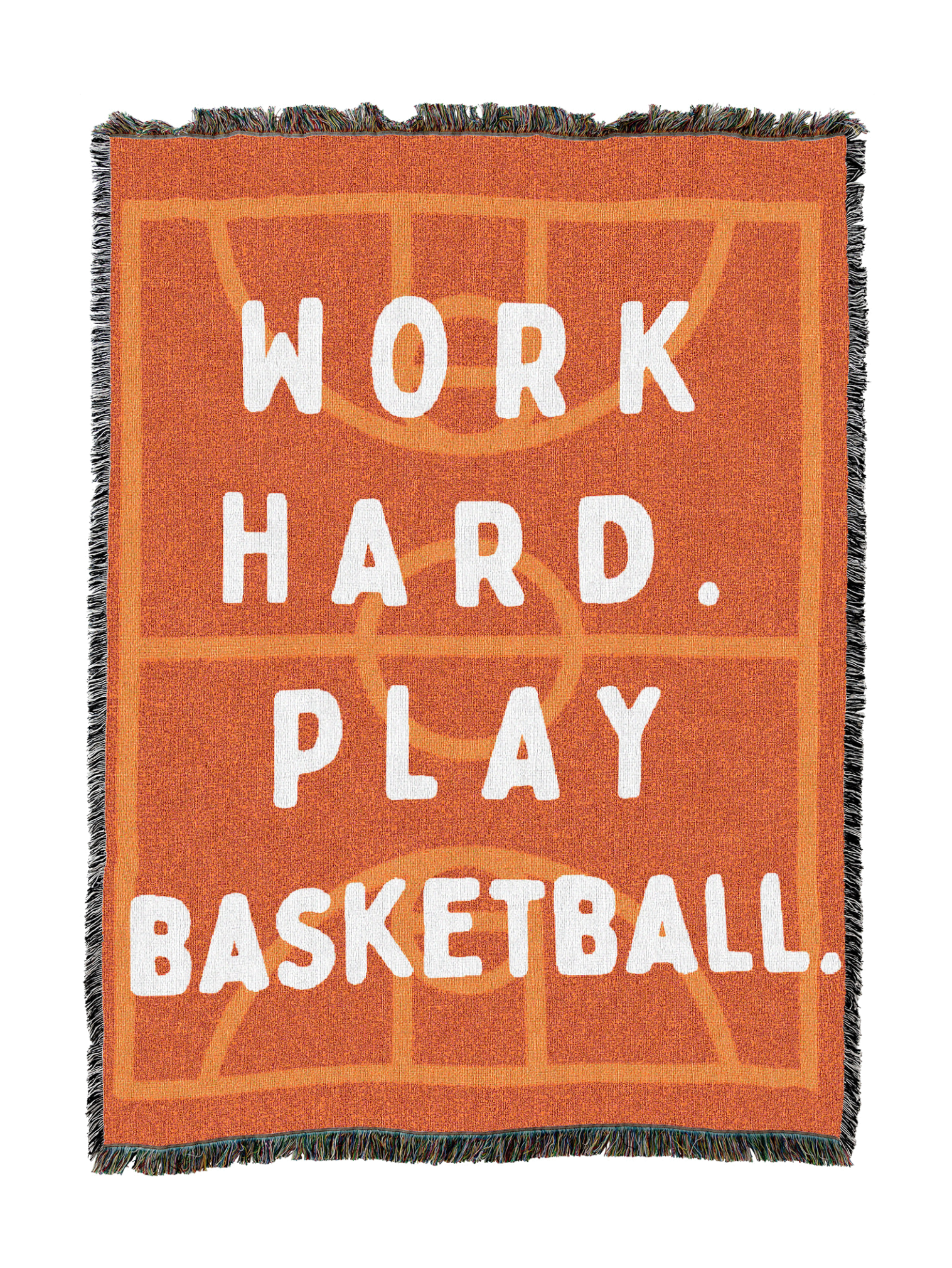 Work Hard Play Basketball Blanket