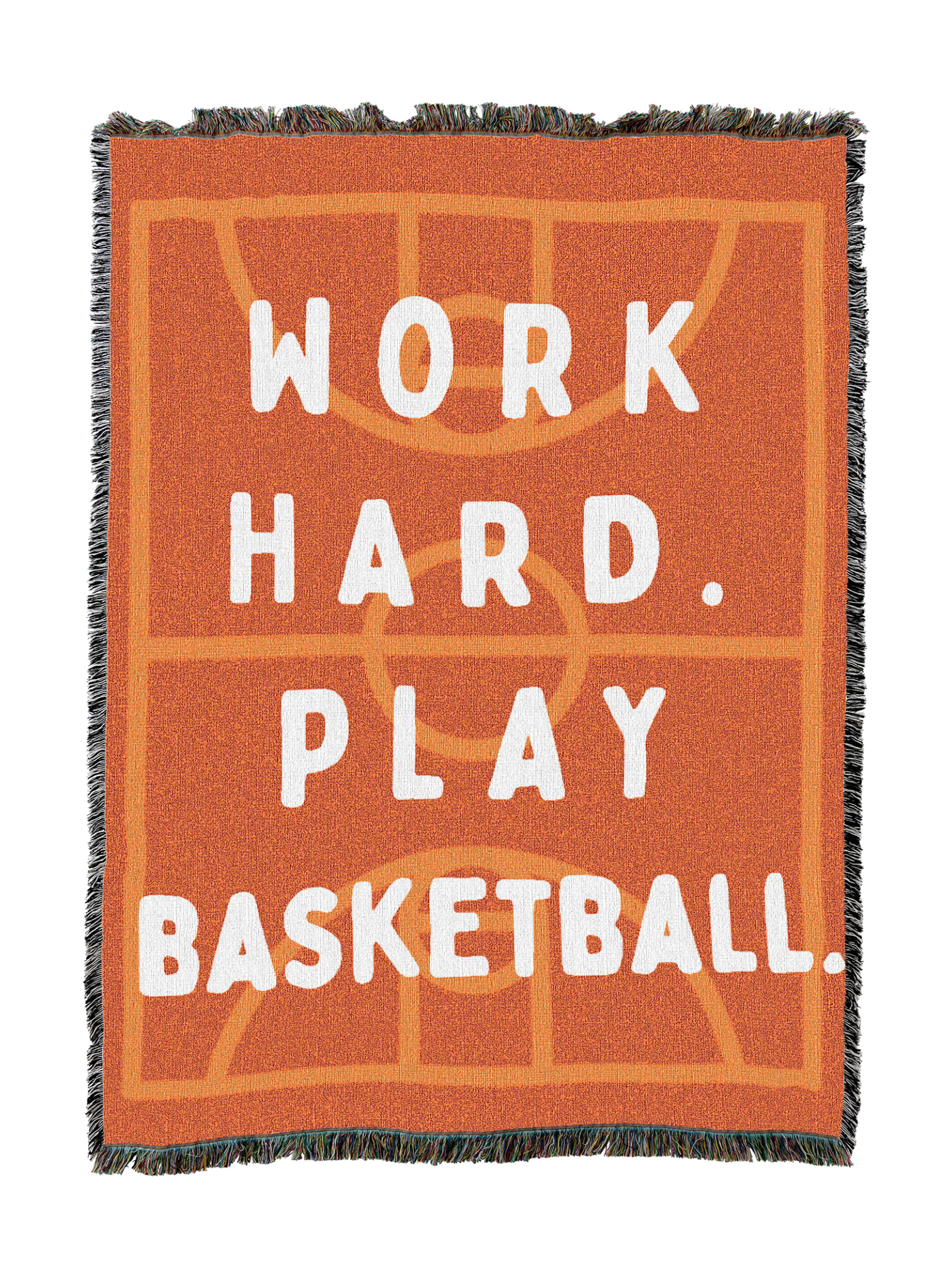 Work Hard Play Basketball Blanket