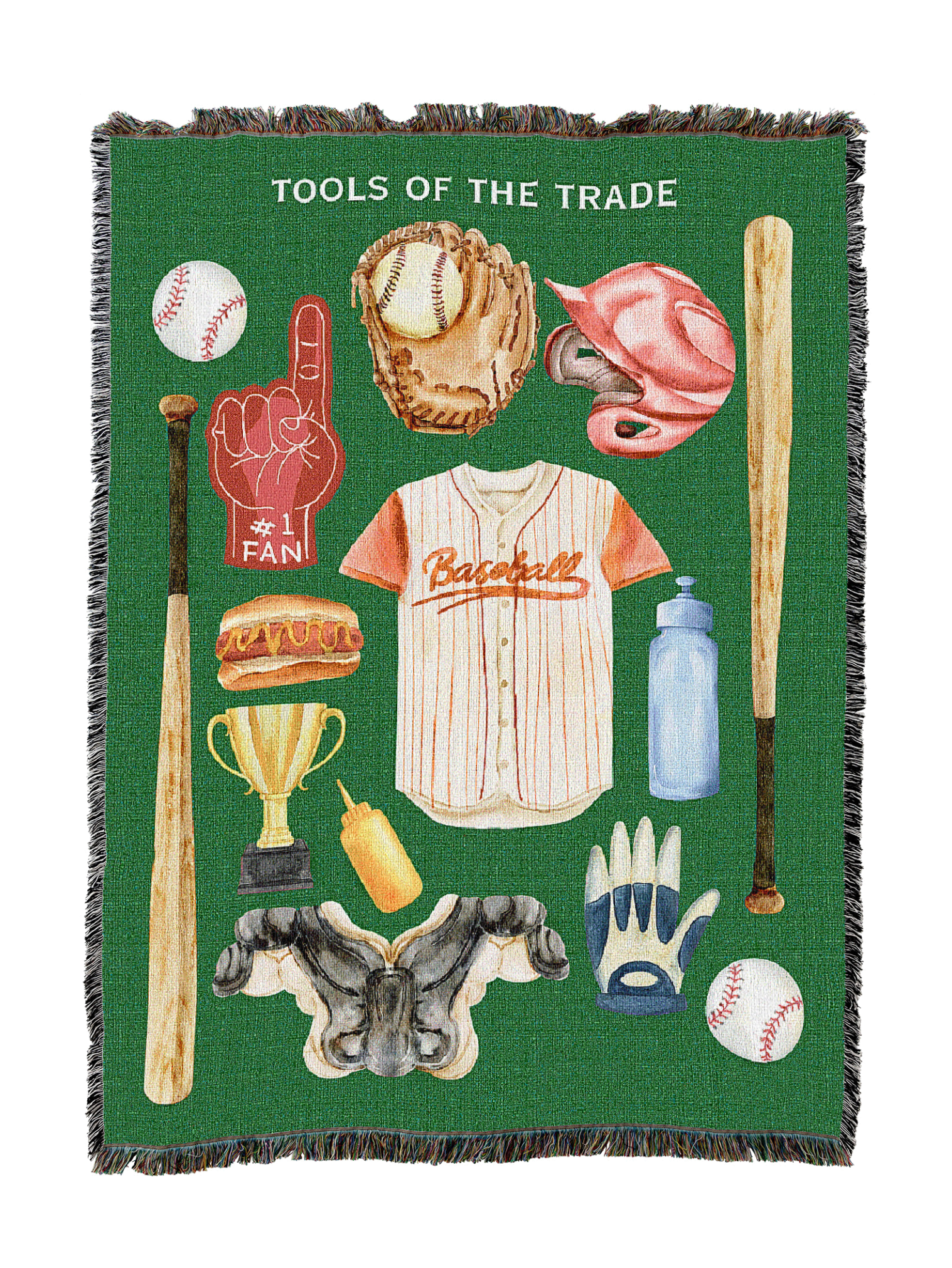 Baseball Tools Of The Trade Blanket