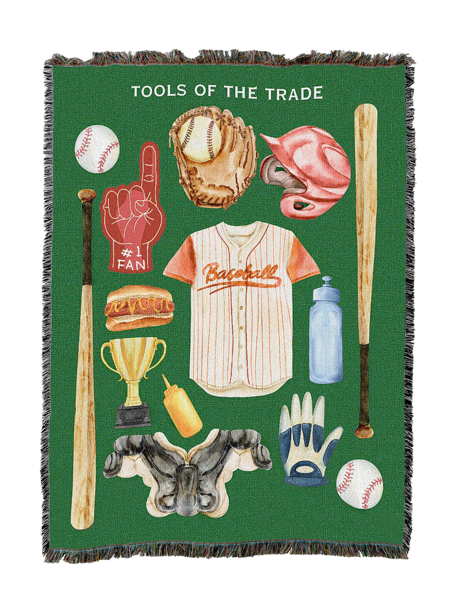 Baseball Tools Of The Trade Blanket