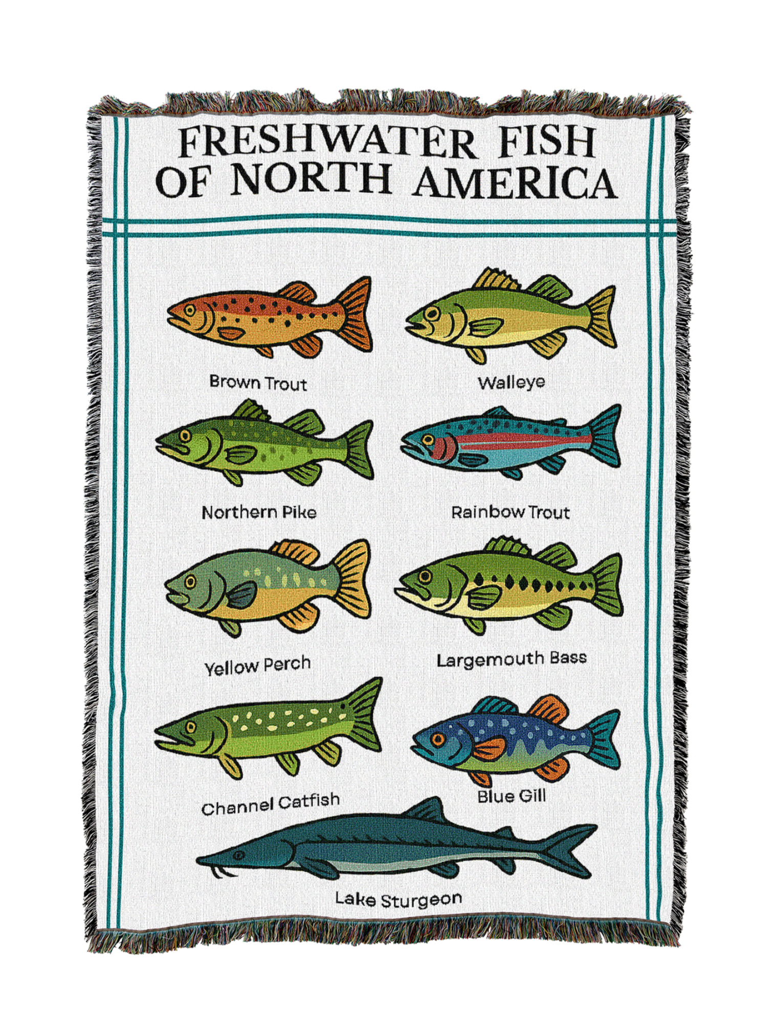 Freshwater Fish Of North America Blanket