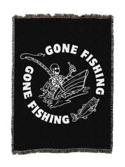 Gone Fishing Skelly Blanket