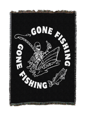 Gone Fishing Skelly Blanket