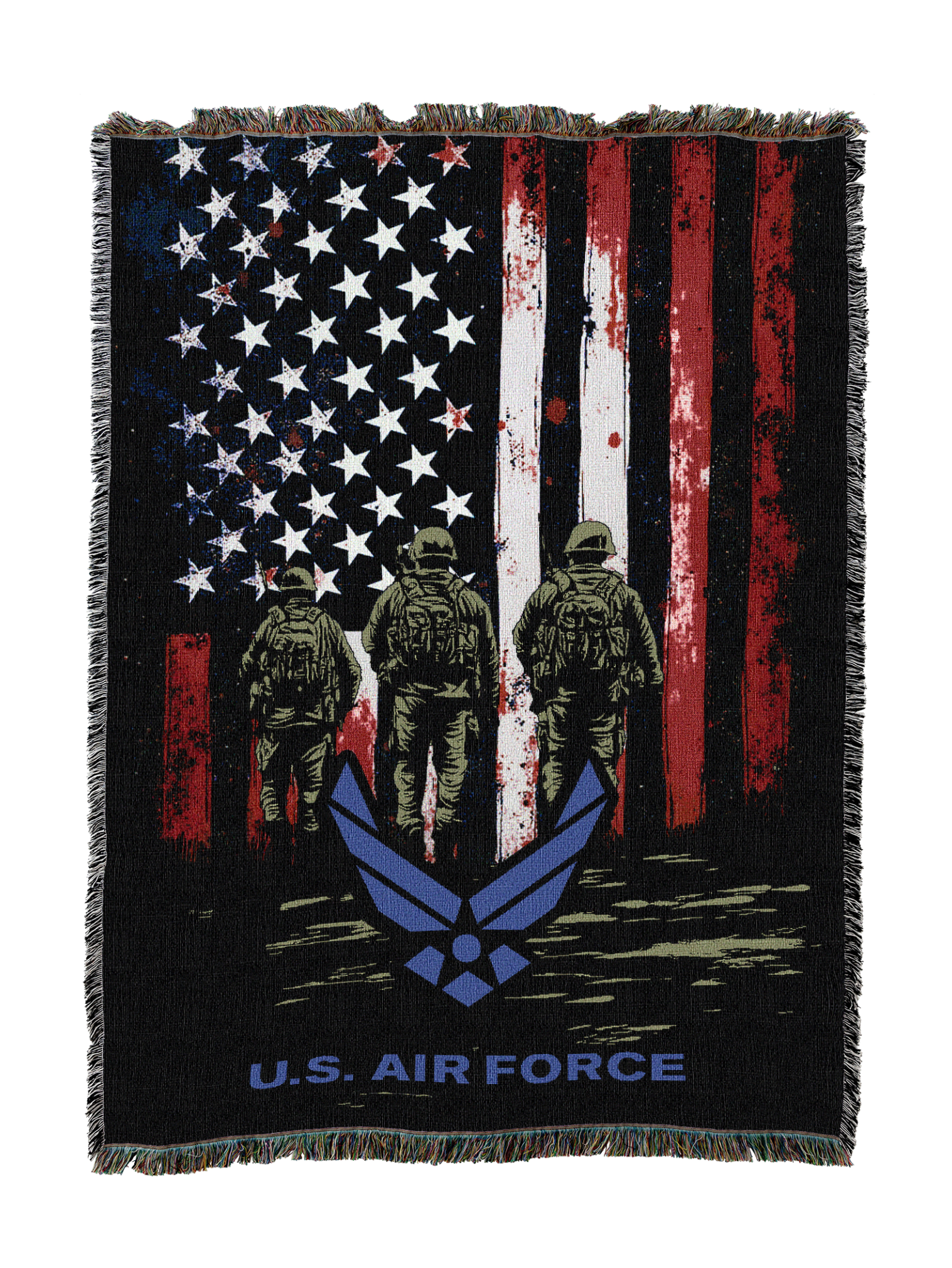 Air Force Grit Flag Blanket