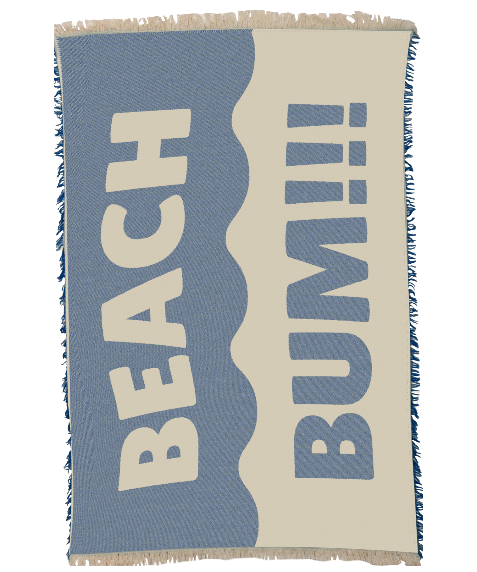 Beach Bum In Blue Towel