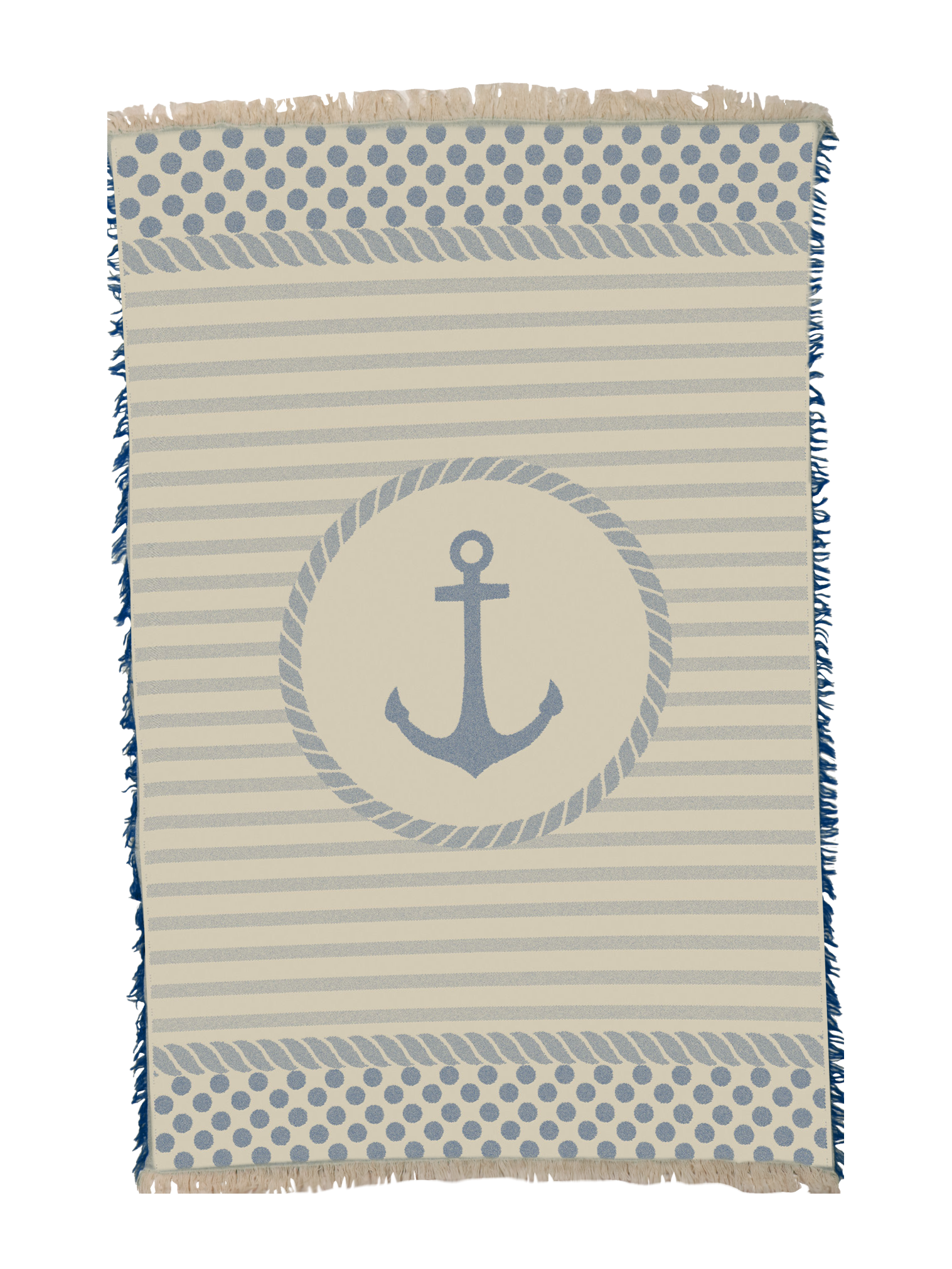 Anchor in Dark Blue Towel