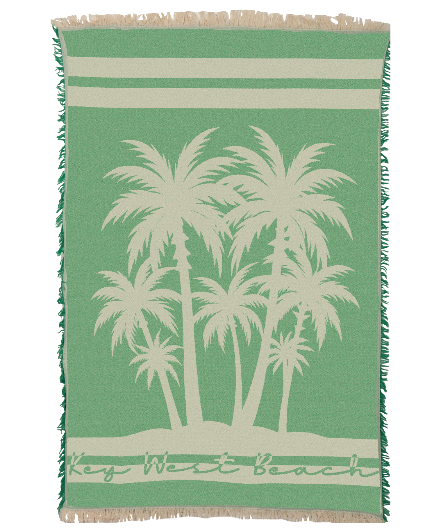 Key West Beach Palms in Green Towel