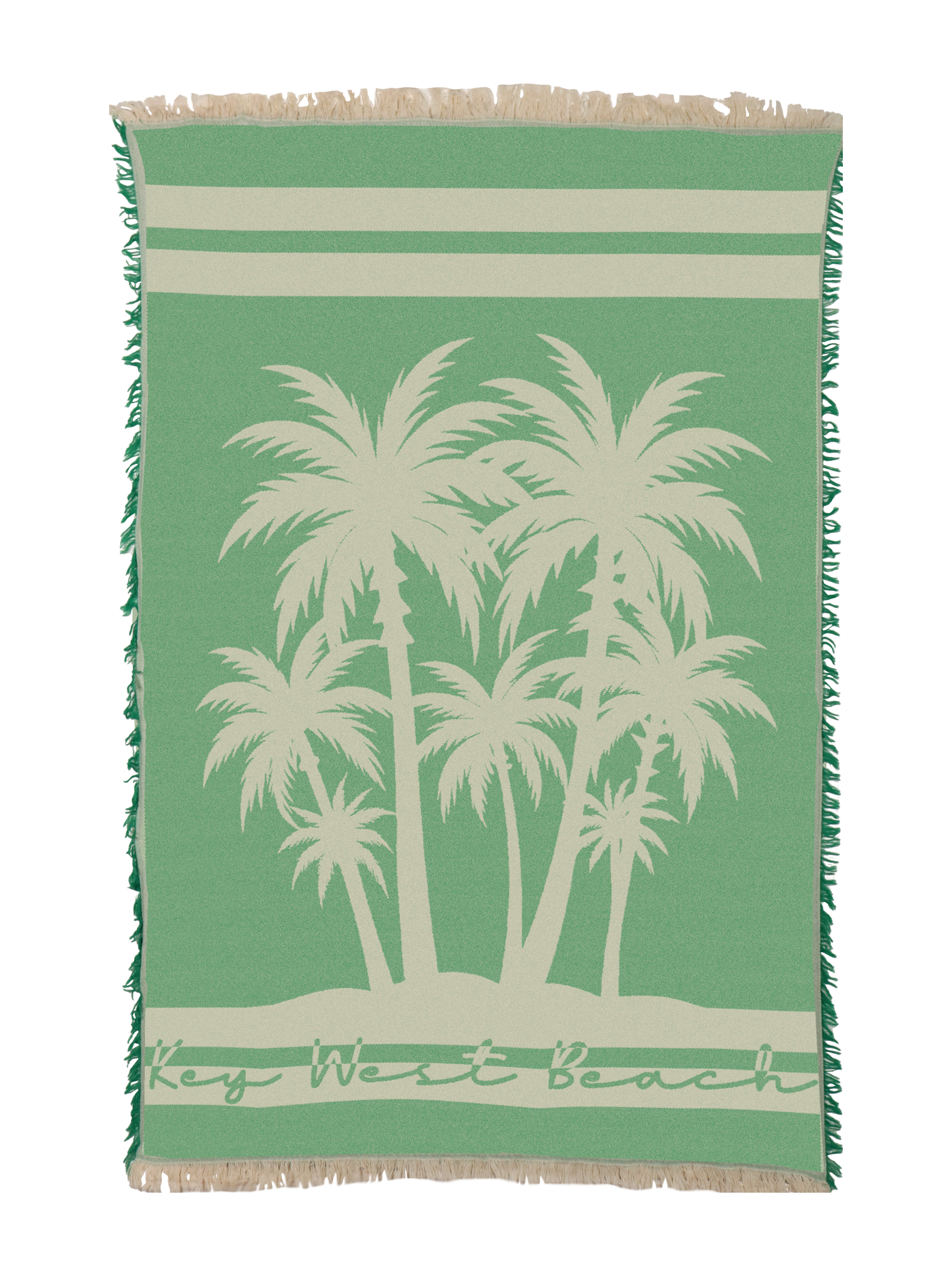 Key West Beach Palms in Green Towel