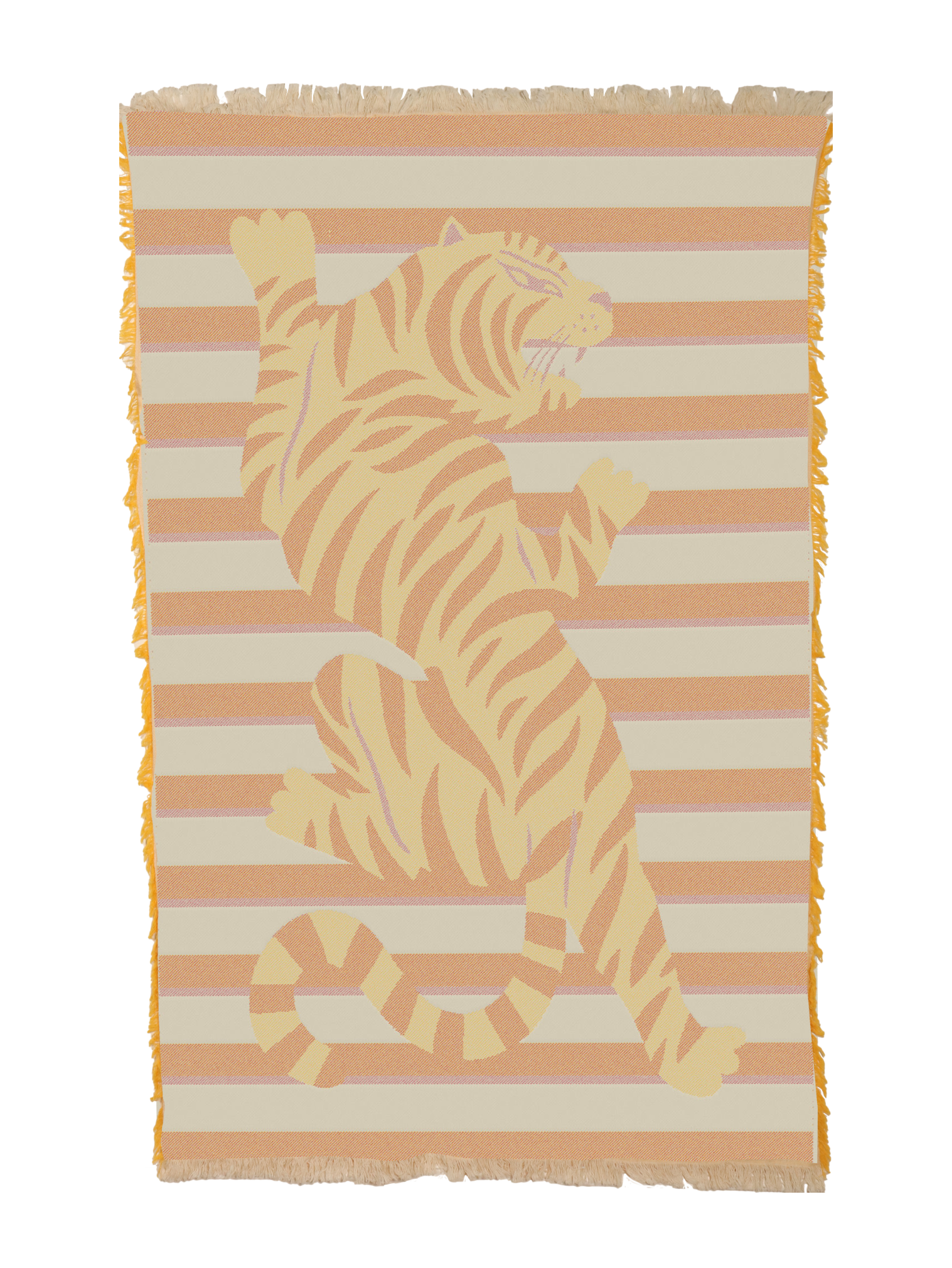 Climbing Tiger in Yellow Towel