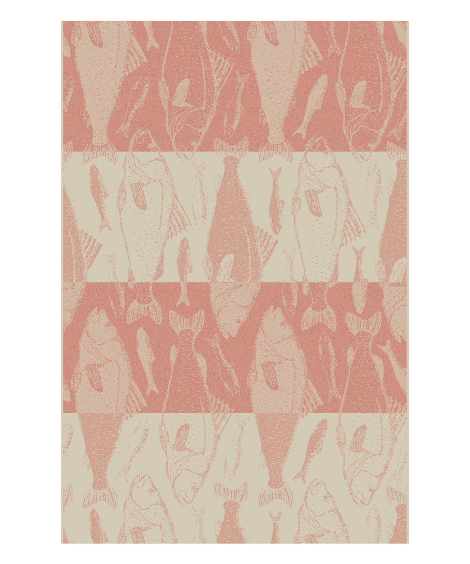 Salmon Stripes In Pink Towel