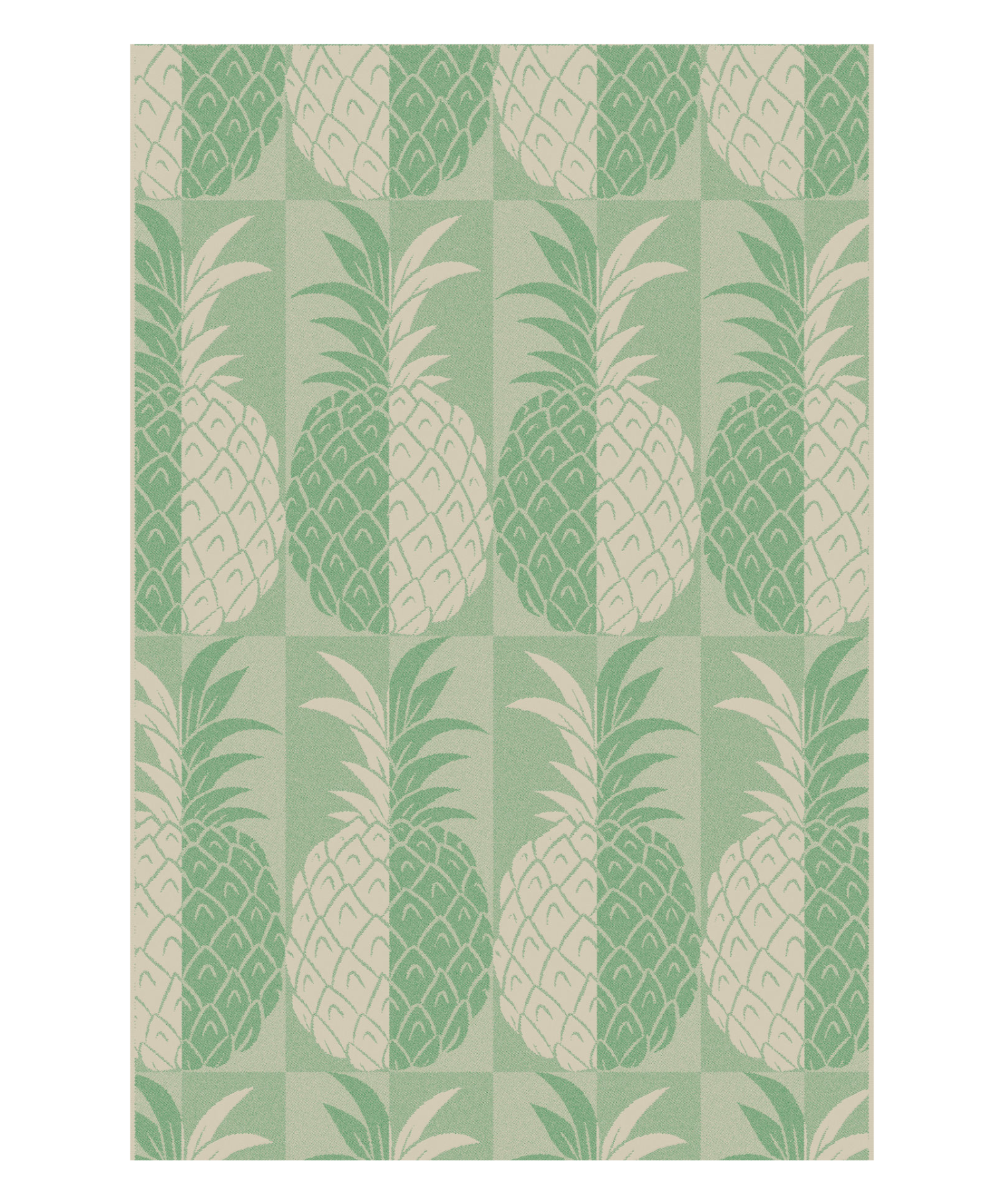 Pineapple Pattern Green Towel