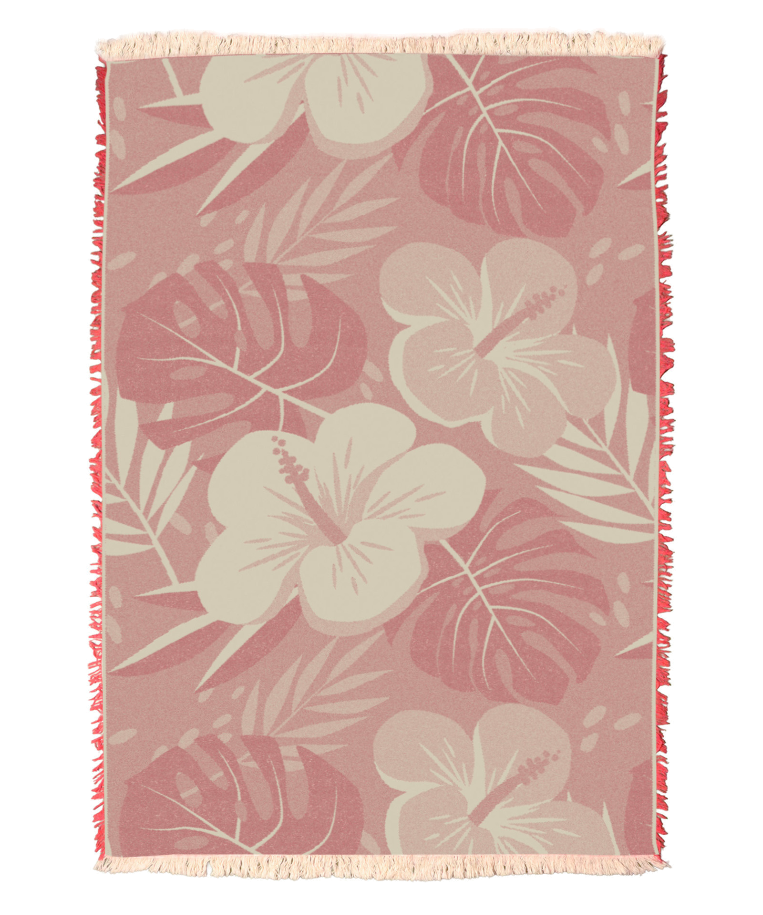 Sunset Hibiscus Red Towel